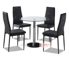 Bright Lobby Chair with Sponge Padded High End Modern Glass Dining Table Leather Chair PU Restaurant Chair Home Furniture,Bright Lobby Chair with Sponge Padded High End Modern Glass Dining Table Leather Chair PU Restaurant Chair Home Furniture,DAILY UP FURNITURE-The professional supplier of School Furniture, Office Furniture, Home Furnirure