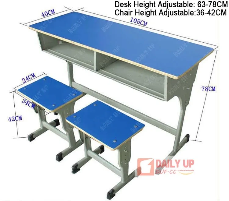 Two Seater School Desk & Chair Classroom Bench Furniture Wooden Study Table For Children,Two Seater School Desk & Chair Classroom Bench Furniture Wooden Study Table For Children,DAILY UP FURNITURE-The professional supplier of School Furniture, Office Furniture, Home Furnirure