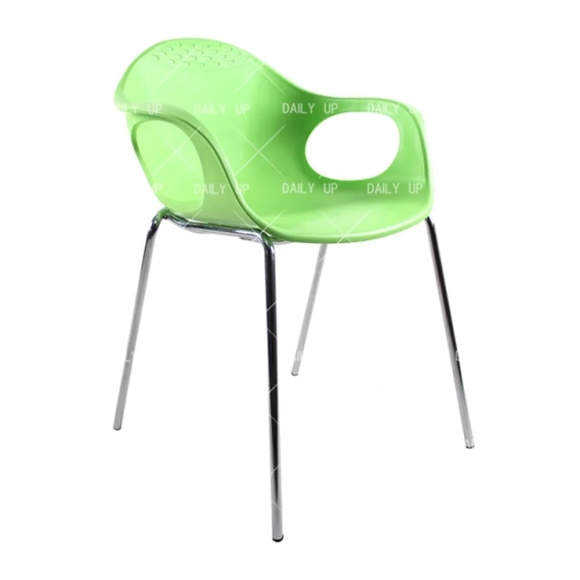 Concise Plastic Living Room Chair With Armrest Steel Frame Kitchen Dining Chair Outdoor Garden Chair With Large Seat,Concise Plastic Living Room Chair With Armrest Steel Frame Kitchen Dining Chair Outdoor Garden Chair With Large Seat,DAILY UP FURNITURE-The professional supplier of School Furniture, Office Furniture, Home Furnirure