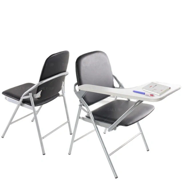 PU Leather padded Seat Folding Chair With Tablet And Book Holder Foldable Office Computer Chair For Meeting Reference Training,PU Leather padded Seat Folding Chair With Tablet And Book Holder Foldable Office Computer Chair For Meeting Reference Training,DAILY UP FURNITURE-The professional supplier of School Furniture, Office Furniture, Home Furnirure