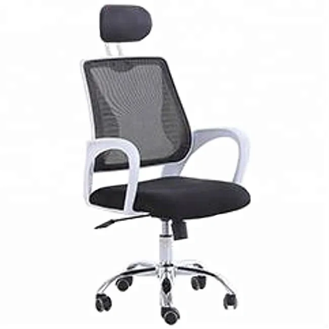 White Swivel Mesh Office Chair With Padded Cushion Upholstered Revolving Executive Manager Chair With Headrest And Armrests,White Swivel Mesh Office Chair With Padded Cushion Upholstered Revolving Executive Manager Chair With Headrest And Armrests,DAILY UP FURNITURE-The professional supplier of School Furniture, Office Furniture, Home Furnirure