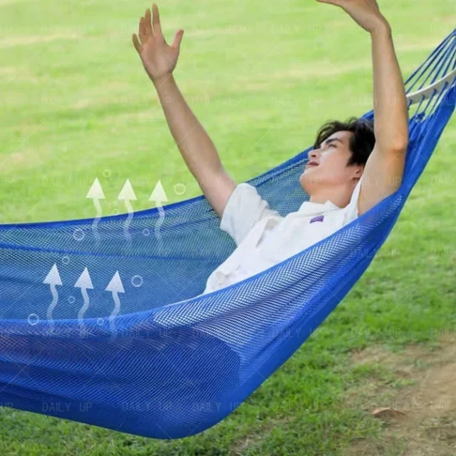 Portable Double Camping Hammock With Balance Beams Enlarged Lightweight Mesh Fabric Hammock For Outdoor Picnic Hiking Trip,Portable Double Camping Hammock With Balance Beams Enlarged Lightweight Mesh Fabric Hammock For Outdoor Picnic Hiking Trip,DAILY UP FURNITURE-The professional supplier of School Furniture, Office Furniture, Home Furnirure