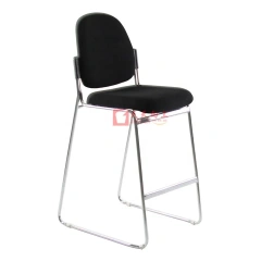 Stackable High Bar Chair With Fabric Cushion Sled Metal Frame Kitchen Dining Chair With Footrest For Counter And Restaurant Bar,Stackable High Bar Chair With Fabric Cushion Sled Metal Frame Kitchen Dining Chair With Footrest For Counter And Restaurant Bar,DAILY UP FURNITURE-The professional supplier of School Furniture, Office Furniture, Home Furnirure