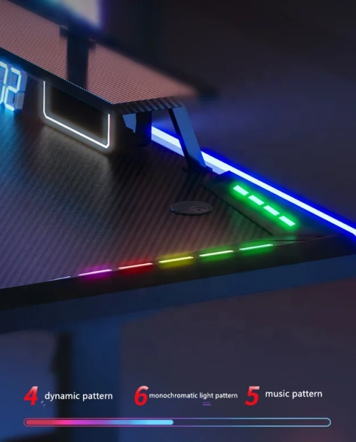 Adjustable RGB PC Gaming Desk Led Light Bedroom Ergonomic Gaming Table And Chair Set Home Office Industrial Gaming Desk RGB,Adjustable RGB PC Gaming Desk Led Light Bedroom Ergonomic Gaming Table And Chair Set Home Office Industrial Gaming Desk RGB,DAILY UP FURNITURE-The professional supplier of School Furniture, Office Furniture, Home Furnirure