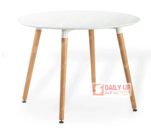 80*80CM Modern Style Coffee Table With Large Desktop Wooden Legs Round Dining Table For Household Kitchen Restaurant,80*80CM Modern Style Coffee Table With Large Desktop Wooden Legs Round Dining Table For Household Kitchen Restaurant,DAILY UP FURNITURE-The professional supplier of School Furniture, Office Furniture, Home Furnirure