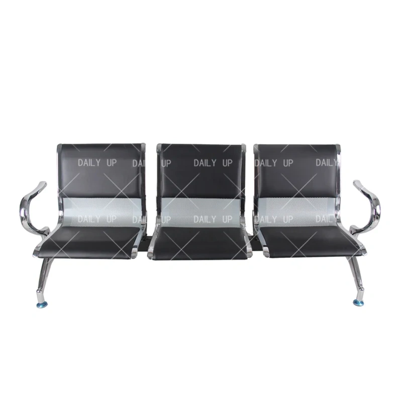 PU Padded Salon Waiting Chair Office Conference Chair Fixed Barber Shop Chair Stainless Steel Bench Seat,PU Padded Salon Waiting Chair Office Conference Chair Fixed Barber Shop Chair Stainless Steel Bench Seat,DAILY UP FURNITURE-The professional supplier of School Furniture, Office Furniture, Home Furnirure