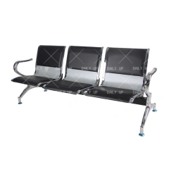 PU Padded Salon Waiting Chair Office Conference Chair Fixed Barber Shop Chair Stainless Steel Bench Seat,PU Padded Salon Waiting Chair Office Conference Chair Fixed Barber Shop Chair Stainless Steel Bench Seat,DAILY UP FURNITURE-The professional supplier of School Furniture, Office Furniture, Home Furnirure