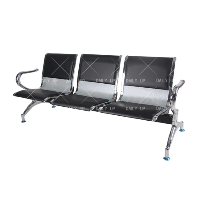 PU Padded Salon Waiting Chair Office Conference Chair Fixed Barber Shop Chair Stainless Steel Bench Seat,PU Padded Salon Waiting Chair Office Conference Chair Fixed Barber Shop Chair Stainless Steel Bench Seat,DAILY UP FURNITURE-The professional supplier of School Furniture, Office Furniture, Home Furnirure