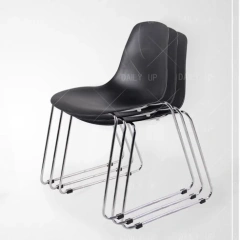 Stackable Household Chair With Sled Metal Frame Kitchen Dining Chair With Ergonomic Backrest For Living Room Bedroom Leisure,Stackable Household Chair With Sled Metal Frame Kitchen Dining Chair With Ergonomic Backrest For Living Room Bedroom Leisure,DAILY UP FURNITURE-The professional supplier of School Furniture, Office Furniture, Home Furnirure