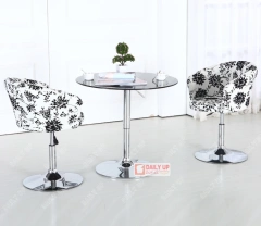 Promote 2016 Modern Design Glass Dining Table Height Adjustable Round Dining Table And Chair Electroplate Frame Base for Sale,Promote 2016 Modern Design Glass Dining Table Height Adjustable Round Dining Table And Chair Electroplate Frame Base for Sale,DAILY UP FURNITURE-The professional supplier of School Furniture, Office Furniture, Home Furnirure