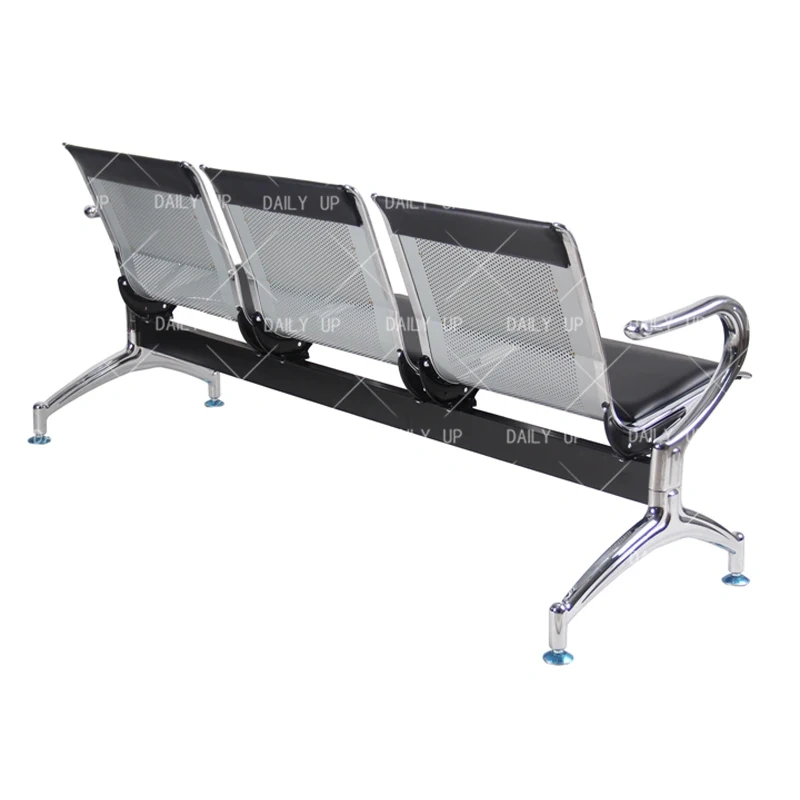 PU Padded Salon Waiting Chair Office Conference Chair Fixed Barber Shop Chair Stainless Steel Bench Seat,PU Padded Salon Waiting Chair Office Conference Chair Fixed Barber Shop Chair Stainless Steel Bench Seat,DAILY UP FURNITURE-The professional supplier of School Furniture, Office Furniture, Home Furnirure