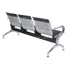 PU Padded Salon Waiting Chair Office Conference Chair Fixed Barber Shop Chair Stainless Steel Bench Seat,PU Padded Salon Waiting Chair Office Conference Chair Fixed Barber Shop Chair Stainless Steel Bench Seat,DAILY UP FURNITURE-The professional supplier of School Furniture, Office Furniture, Home Furnirure