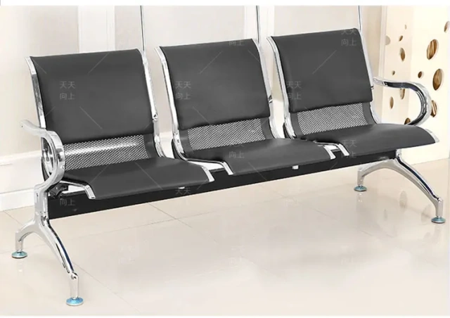 PU Padded Salon Waiting Chair Office Conference Chair Fixed Barber Shop Chair Stainless Steel Bench Seat,PU Padded Salon Waiting Chair Office Conference Chair Fixed Barber Shop Chair Stainless Steel Bench Seat,DAILY UP FURNITURE-The professional supplier of School Furniture, Office Furniture, Home Furnirure