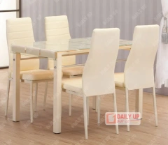 Bright Lobby Chair with Sponge Padded High End Modern Glass Dining Table Leather Chair PU Restaurant Chair Home Furniture,Bright Lobby Chair with Sponge Padded High End Modern Glass Dining Table Leather Chair PU Restaurant Chair Home Furniture,DAILY UP FURNITURE-The professional supplier of School Furniture, Office Furniture, Home Furnirure