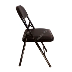 Black PU Padded Folding Chair Leisure Metal Foldable Chair Lobby Reception Chair with Cushion Home Office Furniture,Black PU Padded Folding Chair Leisure Metal Foldable Chair Lobby Reception Chair with Cushion Home Office Furniture,DAILY UP FURNITURE-The professional supplier of School Furniture, Office Furniture, Home Furnirure