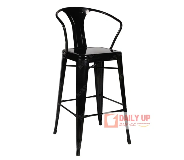 Iron Coffee Shop Chairs 75cm Metal Bar Stools China with Backrest High Chairs For Bars Using,Iron Coffee Shop Chairs 75cm Metal Bar Stools China with Backrest High Chairs For Bars Using,DAILY UP FURNITURE-The professional supplier of School Furniture, Office Furniture, Home Furnirure