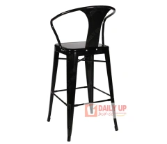 Iron Coffee Shop Chairs 75cm Metal Bar Stools China with Backrest High Chairs For Bars Using,Iron Coffee Shop Chairs 75cm Metal Bar Stools China with Backrest High Chairs For Bars Using,DAILY UP FURNITURE-The professional supplier of School Furniture, Office Furniture, Home Furnirure