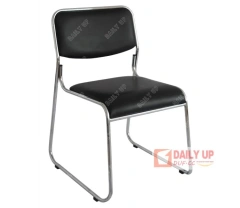 Chromed Stacking Chairs Office Reception Chair with Seat and Back PU Cushion Economic Waiting Chair Bedroom Furniture,Chromed Stacking Chairs Office Reception Chair with Seat and Back PU Cushion Economic Waiting Chair Bedroom Furniture,DAILY UP FURNITURE-The professional supplier of School Furniture, Office Furniture, Home Furnirure