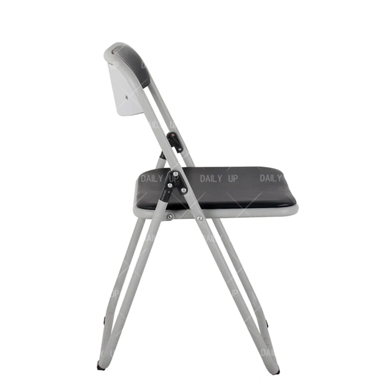 Used Metal Folding Chairs Office Reception Chair Comfortable PU Padded Seat and Back Cushion Chair,Used Metal Folding Chairs Office Reception Chair Comfortable PU Padded Seat and Back Cushion Chair,DAILY UP FURNITURE-The professional supplier of School Furniture, Office Furniture, Home Furnirure