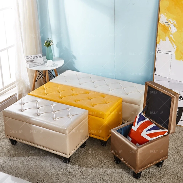 Living room bedroom furniture imitation leather storage Ottoman blue leather bed end stool bench,Living room bedroom furniture imitation leather storage Ottoman blue leather bed end stool bench,DAILY UP FURNITURE-The professional supplier of School Furniture, Office Furniture, Home Furnirure