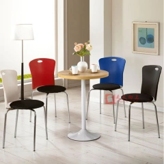 Furniture from China with Prices Popular In India Market Round PU Seat PP Backrest Normal Steel Frame Dining Chair Clerk Chair,Furniture from China with Prices Popular In India Market Round PU Seat PP Backrest Normal Steel Frame Dining Chair Clerk Chair,DAILY UP FURNITURE-The professional supplier of School Furniture, Office Furniture, Home Furnirure