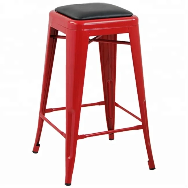Steel Metal Frame Stool Iron Chair with PU Cushion Loft Furniture Antique Restaurant Chair 75cm Seat Height Outdoor Stackable,Steel Metal Frame Stool Iron Chair with PU Cushion Loft Furniture Antique Restaurant Chair 75cm Seat Height Outdoor Stackable,DAILY UP FURNITURE-The professional supplier of School Furniture, Office Furniture, Home Furnirure