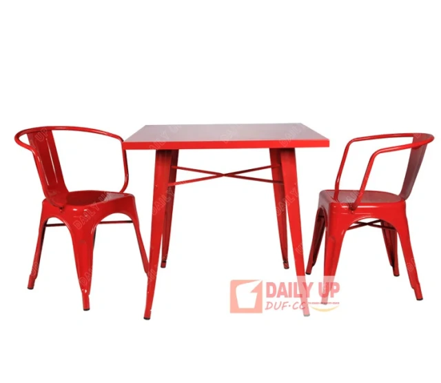 Metal Desk with 4 Chairs Loft Furniture Antique Restaurant Chair Outdoor Steel Frame Chair Stackable,Metal Desk with 4 Chairs Loft Furniture Antique Restaurant Chair Outdoor Steel Frame Chair Stackable,DAILY UP FURNITURE-The professional supplier of School Furniture, Office Furniture, Home Furnirure