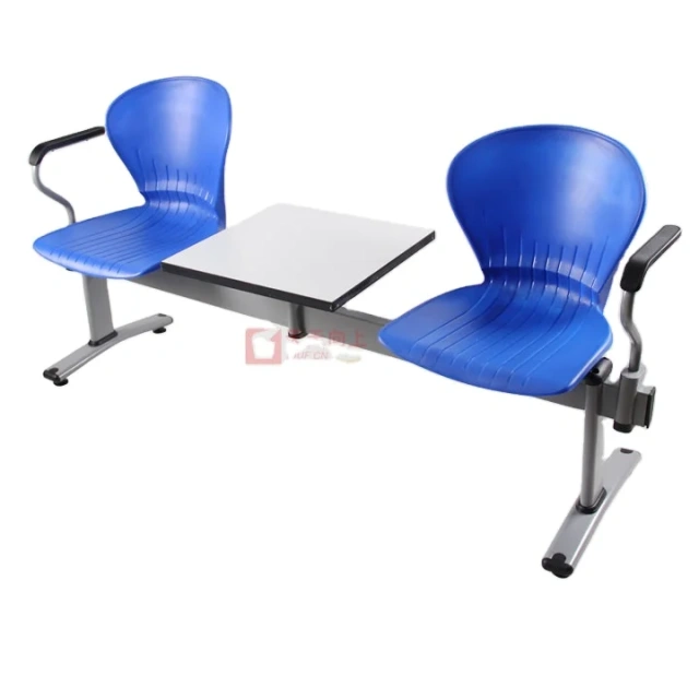 Double Public Waiting Chair With Armrest Metal Beam Seating With Square Table For Airport Hospital Station School Reception,Double Public Waiting Chair With Armrest Metal Beam Seating With Square Table For Airport Hospital Station School Reception,DAILY UP FURNITURE-The professional supplier of School Furniture, Office Furniture, Home Furnirure