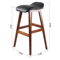 Wholesale High Bar Stool Nordic Wooden Chair With Footrest PU Leather And Fabric Square Stool For Kitchen Dining And Counter,Wholesale High Bar Stool Nordic Wooden Chair With Footrest PU Leather And Fabric Square Stool For Kitchen Dining And Counter,DAILY UP FURNITURE-The professional supplier of School Furniture, Office Furniture, Home Furnirure