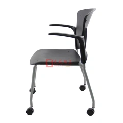 High Quality Kitchen Chair With Wheels Metal Frame Mobile Training Chair With Cushion And Ergonomic Armrest For Dining And Study,High Quality Kitchen Chair With Wheels Metal Frame Mobile Training Chair With Cushion And Ergonomic Armrest For Dining And Study,DAILY UP FURNITURE-The professional supplier of School Furniture, Office Furniture, Home Furnirure