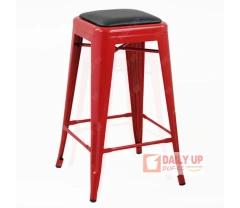 Stackable Metal Chair with Cushion Antique Restaurant Iron Loft Chair Outdoor Steel Frame Chair,Stackable Metal Chair with Cushion Antique Restaurant Iron Loft Chair Outdoor Steel Frame Chair,DAILY UP FURNITURE-The professional supplier of School Furniture, Office Furniture, Home Furnirure