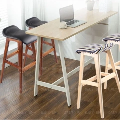 Wholesale High Bar Stool Nordic Wooden Chair With Footrest PU Leather And Fabric Square Stool For Kitchen Dining And Counter,Wholesale High Bar Stool Nordic Wooden Chair With Footrest PU Leather And Fabric Square Stool For Kitchen Dining And Counter,DAILY UP FURNITURE-The professional supplier of School Furniture, Office Furniture, Home Furnirure