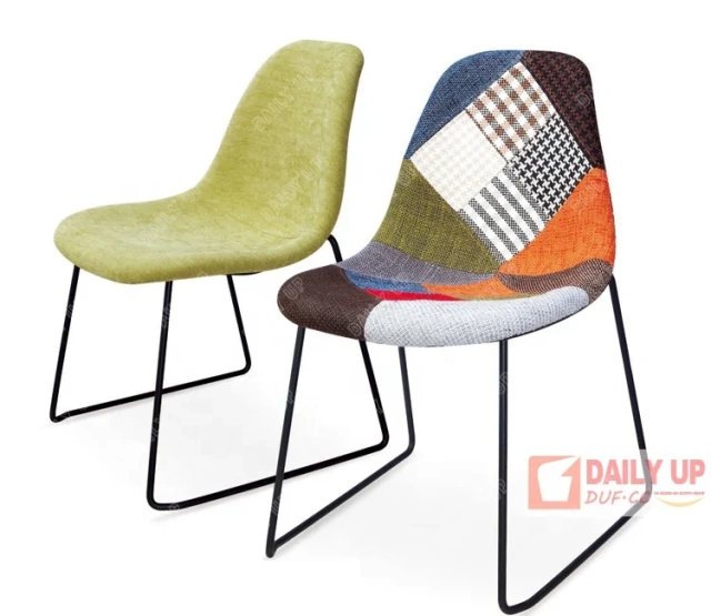 Leisure Patch Work Fabric Chair Bow Shape Chair with Steel Frame Newest Design Bar Cafe Chair for Rest,Leisure Patch Work Fabric Chair Bow Shape Chair with Steel Frame Newest Design Bar Cafe Chair for Rest,DAILY UP FURNITURE-The professional supplier of School Furniture, Office Furniture, Home Furnirure