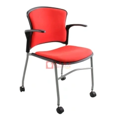High Quality Kitchen Chair With Wheels Metal Frame Mobile Training Chair With Cushion And Ergonomic Armrest For Dining And Study,High Quality Kitchen Chair With Wheels Metal Frame Mobile Training Chair With Cushion And Ergonomic Armrest For Dining And Study,DAILY UP FURNITURE-The professional supplier of School Furniture, Office Furniture, Home Furnirure