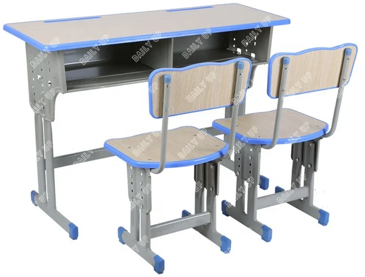 School Furniture Set Wooden Two Seater School Desk And Chairs with Double Tubes Classroom Desk & Bench Study Table For Children,School Furniture Set Wooden Two Seater School Desk And Chairs with Double Tubes Classroom Desk & Bench Study Table For Children,DAILY UP FURNITURE-The professional supplier of School Furniture, Office Furniture, Home Furnirure