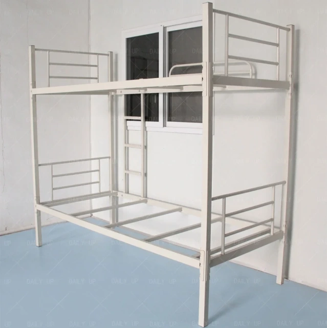 Steel Dorm Bunk Bed With Ladder Stair School Dormitory Bed Frame With Guard Rail Factory Dorm Metal Double Decker Bed,Steel Dorm Bunk Bed With Ladder Stair School Dormitory Bed Frame With Guard Rail Factory Dorm Metal Double Decker Bed,DAILY UP FURNITURE-The professional supplier of School Furniture, Office Furniture, Home Furnirure