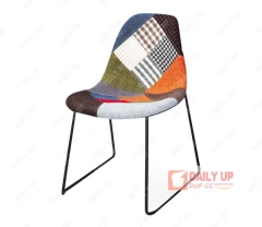 Leisure Patch Work Fabric Chair Bow Shape Chair with Steel Frame Newest Design Bar Cafe Chair for Rest,Leisure Patch Work Fabric Chair Bow Shape Chair with Steel Frame Newest Design Bar Cafe Chair for Rest,DAILY UP FURNITURE-The professional supplier of School Furniture, Office Furniture, Home Furnirure