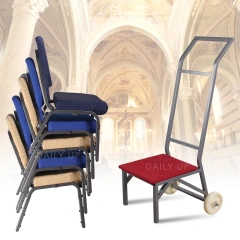 DAILY UP Church Chair Trolley Commercial-Grade | Banquet & Event Chair Dolly | Heavy-Duty Transport Cart for 15+ Stackable Chairs - Commercial Grade,Daily Up Furniture/church trolley and hand carts trolleys,DAILY UP FURNITURE-The professional supplier of School Furniture, Office Furniture, Home Furnirure