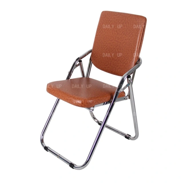 High Quality Folding Leather Chair with U Shape Chromed Frame High Back PU Ding Chair Black Leather Staff Chair,High Quality Folding Leather Chair with U Shape Chromed Frame High Back PU Ding Chair Black Leather Staff Chair,DAILY UP FURNITURE-The professional supplier of School Furniture, Office Furniture, Home Furnirure