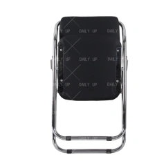 High Quality Folding Leather Chair with U Shape Chromed Frame High Back PU Ding Chair Black Leather Staff Chair,High Quality Folding Leather Chair with U Shape Chromed Frame High Back PU Ding Chair Black Leather Staff Chair,DAILY UP FURNITURE-The professional supplier of School Furniture, Office Furniture, Home Furnirure