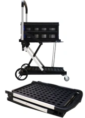 Double Decker Foldable Cart Portable Market Folding Trolley Collapsible Shopping Cart With Storage Crate,Double Decker Foldable Cart Portable Market Folding Trolley Collapsible Shopping Cart With Storage Crate,DAILY UP FURNITURE-The professional supplier of School Furniture, Office Furniture, Home Furnirure