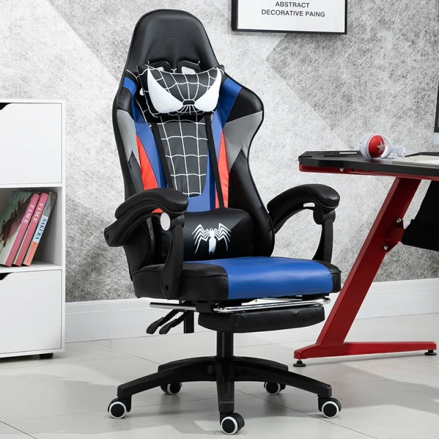 PU leather ergonomic racing computer game chair Spiderman Theme gaming chairs with footrest,PU leather ergonomic racing computer game chair Spiderman Theme gaming chairs with footrest,DAILY UP FURNITURE-The professional supplier of School Furniture, Office Furniture, Home Furnirure