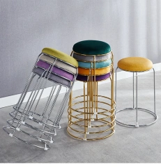 Muti-color luxury nordic round gold metal modern stackable dining stool chair metal living room chairs,Muti-color luxury nordic round gold metal modern stackable dining stool chair metal living room chairs,DAILY UP FURNITURE-The professional supplier of School Furniture, Office Furniture, Home Furnirure