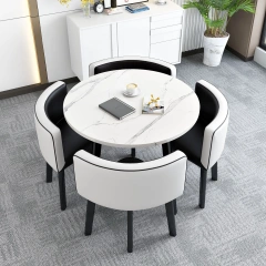PU Leather Round or square Dining Table Set for Dining room home dinner table and chair sets,PU Leather Round or square Dining Table Set for Dining room home dinner table and chair sets,DAILY UP FURNITURE-The professional supplier of School Furniture, Office Furniture, Home Furnirure