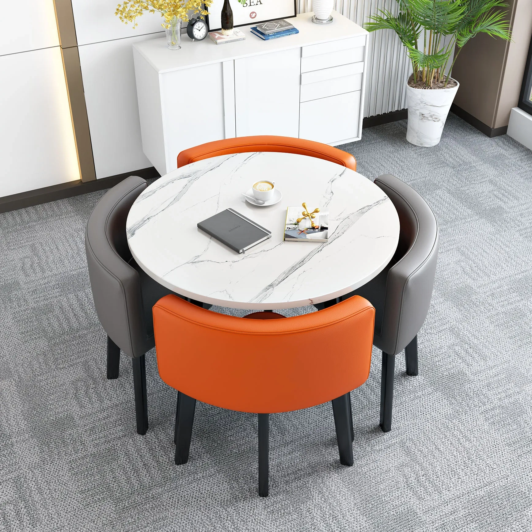 PU Leather Round or square Dining Table Set for Dining room home dinner table and chair sets,PU Leather Round or square Dining Table Set for Dining room home dinner table and chair sets,DAILY UP FURNITURE-The professional supplier of School Furniture, Office Furniture, Home Furnirure