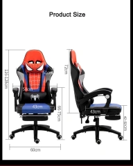 PU leather ergonomic racing computer game chair Spiderman Theme gaming chairs with footrest,PU leather ergonomic racing computer game chair Spiderman Theme gaming chairs with footrest,DAILY UP FURNITURE-The professional supplier of School Furniture, Office Furniture, Home Furnirure
