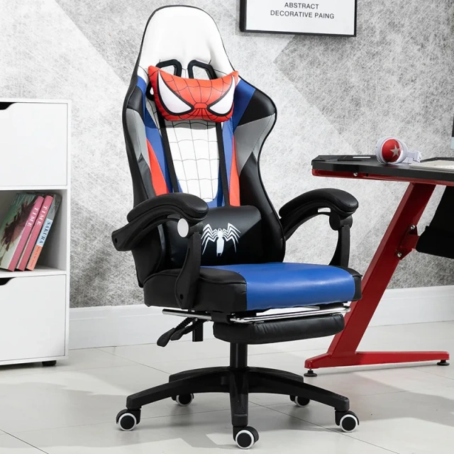 PU leather ergonomic racing computer game chair Spiderman Theme gaming chairs with footrest,PU leather ergonomic racing computer game chair Spiderman Theme gaming chairs with footrest,DAILY UP FURNITURE-The professional supplier of School Furniture, Office Furniture, Home Furnirure