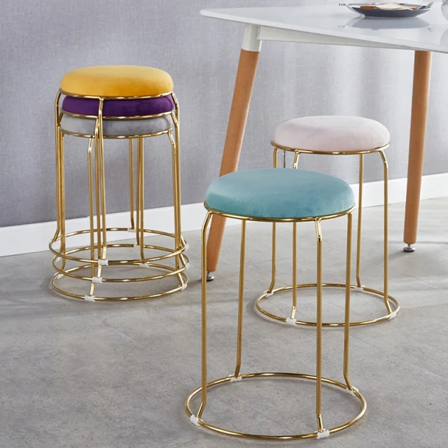 Muti-color luxury nordic round gold metal modern stackable dining stool chair metal living room chairs,Muti-color luxury nordic round gold metal modern stackable dining stool chair metal living room chairs,DAILY UP FURNITURE-The professional supplier of School Furniture, Office Furniture, Home Furnirure