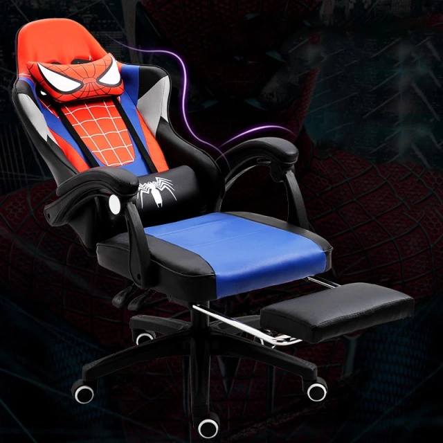 PU leather ergonomic racing computer game chair Spiderman Theme gaming chairs with footrest,PU leather ergonomic racing computer game chair Spiderman Theme gaming chairs with footrest,DAILY UP FURNITURE-The professional supplier of School Furniture, Office Furniture, Home Furnirure