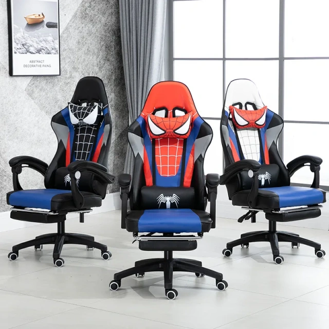PU leather ergonomic racing computer game chair Spiderman Theme gaming chairs with footrest,PU leather ergonomic racing computer game chair Spiderman Theme gaming chairs with footrest,DAILY UP FURNITURE-The professional supplier of School Furniture, Office Furniture, Home Furnirure